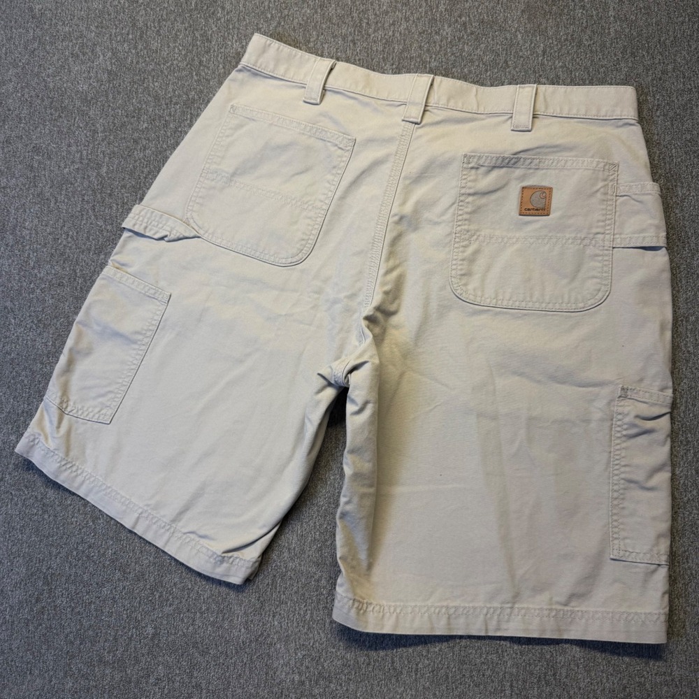 Carhartt B147 TAN Mens Canvas Carpenter Work Shorts Tan Size 38 Original Fit